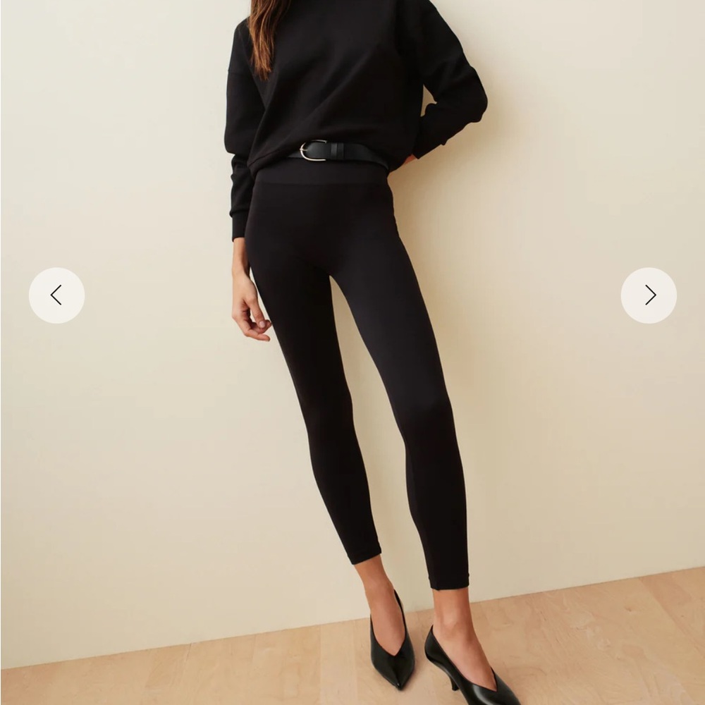 SPANX Classic Black ribbed knit Leggings XL TALL